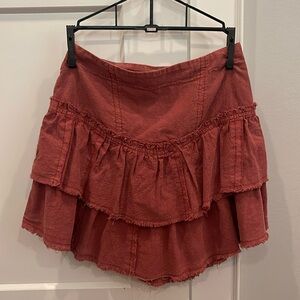 Free People Mini Ruffled Skirt